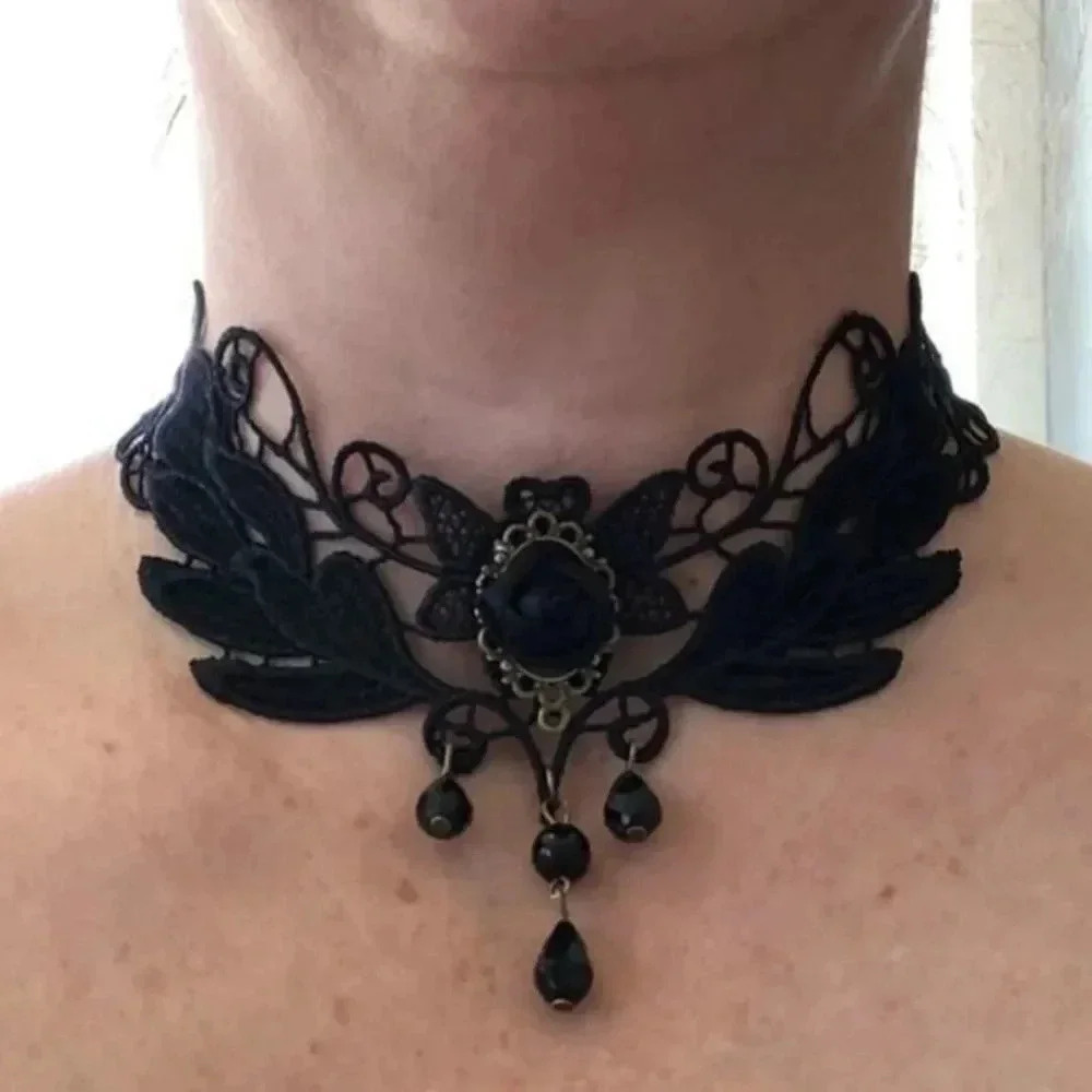 7 Gorgeous Victorian Vampire Goth Halloween Chokers Set 2 - Picture 3 of 9